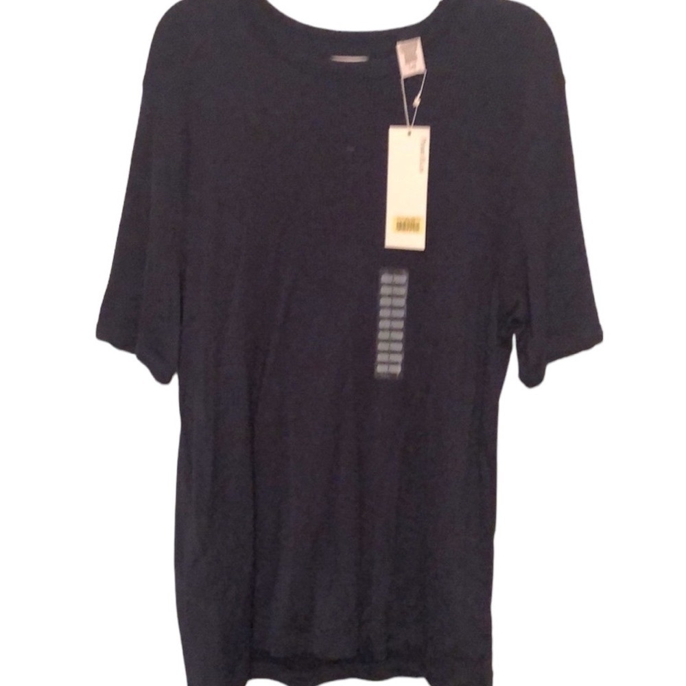 Perry Ellis short sleeve pullover in black, lg